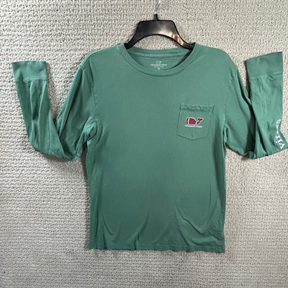 Vineyard Vines‎ Kids Long Sleeve Football Whale T-Shirt Green
